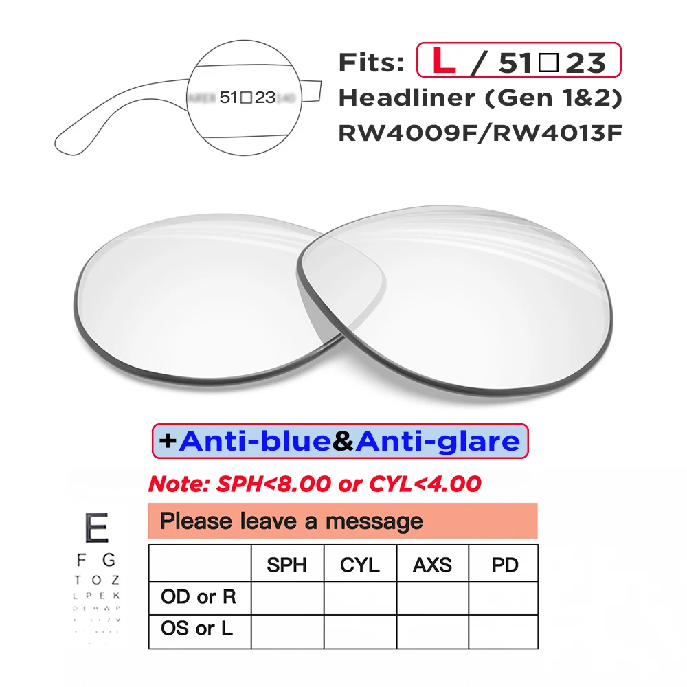 Prescription Replacement Lenses for Ray-Ban Meta Wayfarer & Headliner - Image 21