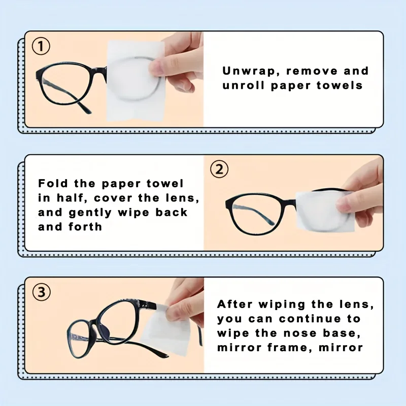 AIGLASSZ Care CA04 – Disposable Eyeglass Cleaning Wipes, 100 Individually Packed - Image 3