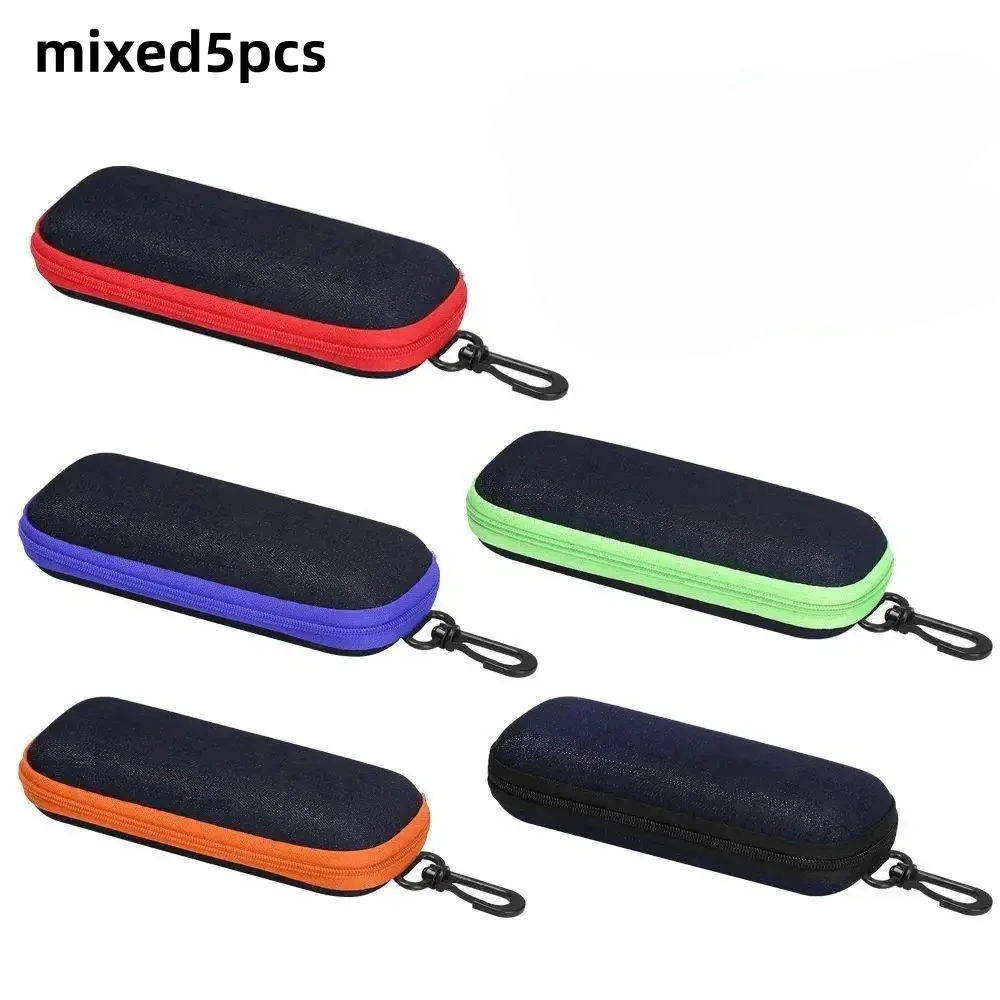 AIGLASSZ Case C09 – Zipper Oxford Sunglasses Cases with Hook, 5 Pack - Image 7