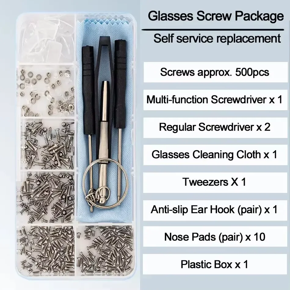 AIGLASSZ Grip G01 – Silicone Screw-On Nose Pads, 150 Pairs Repair Kit - Image 9