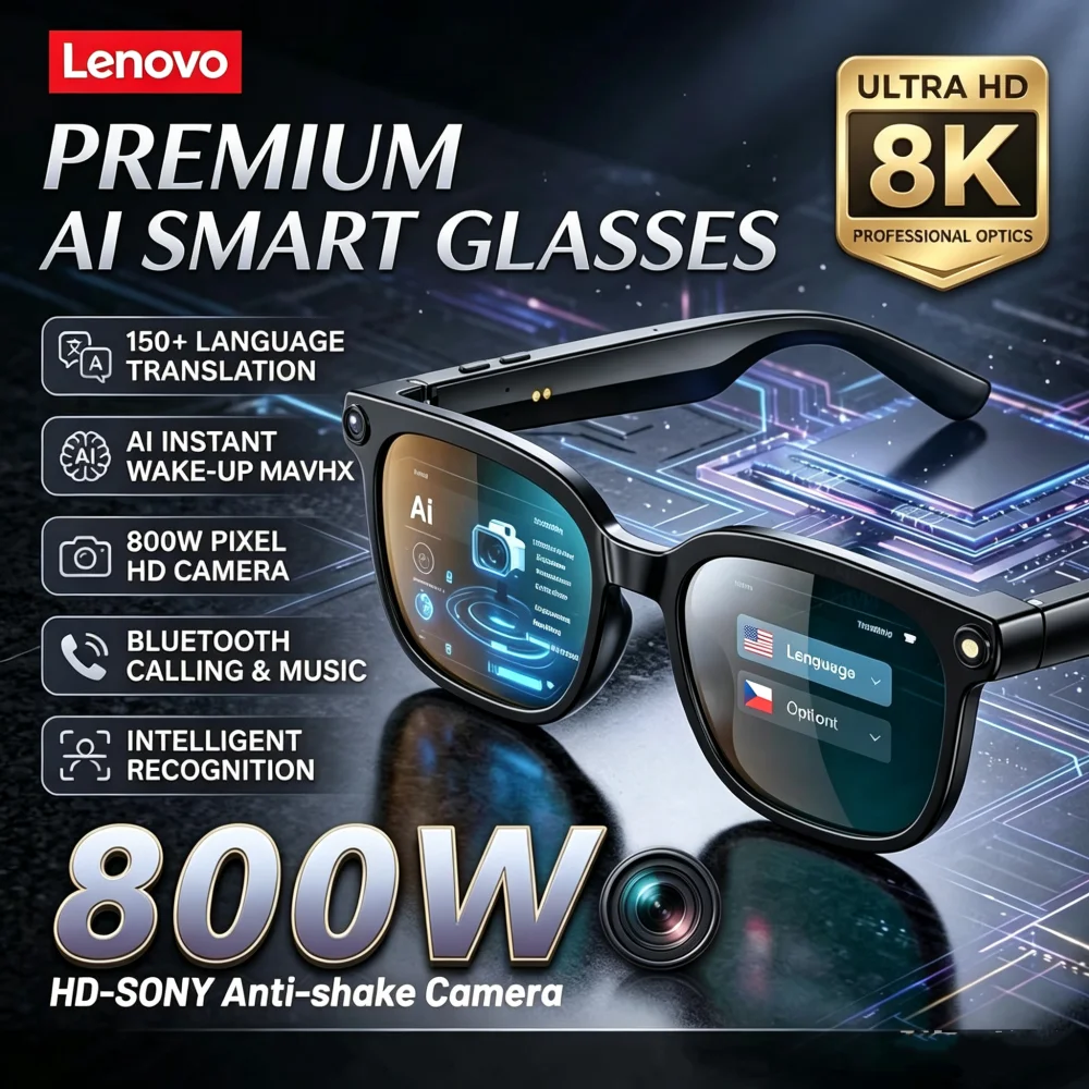 Lenovo Bluetooth Audio Sunglasses – UV-Resistant Sports Glasses