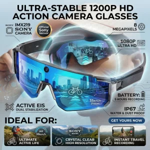 AIGLASSZ Vision V39 – ChatGPT AI Sport Sunglasses, 8MP Anti-Shake Camera, 32GB