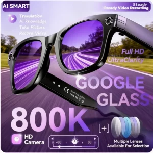 AIGLASSZ Vision V76 – Camera Smart Sunglasses, AI Photo Recognition & Translation