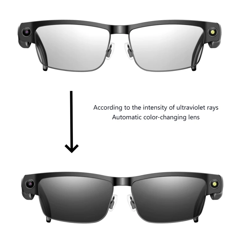 Lenovo Semi-Rimless AI Smart Glasses – Photochromic, ChatGPT & Camera - Image 6