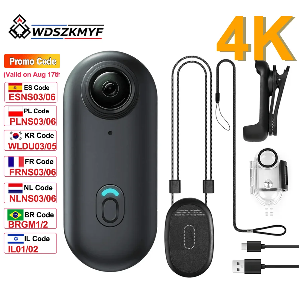 H88 4K/1080P Mini Body Camera – Wi-Fi Helmet & Handlebar Sport Cam