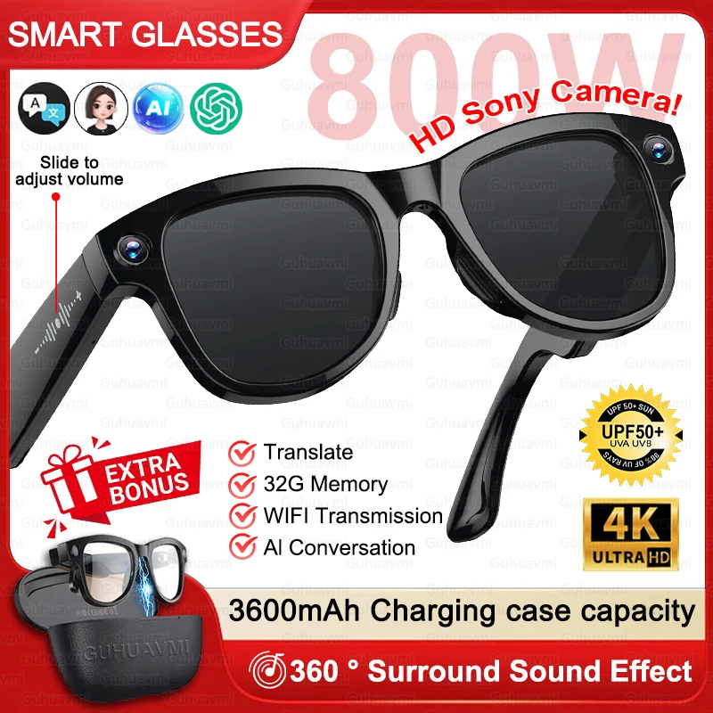 M02 Ultra AI Smart Sunglasses – 1080P Camera, ChatGPT & 3600mAh Case - Image 12