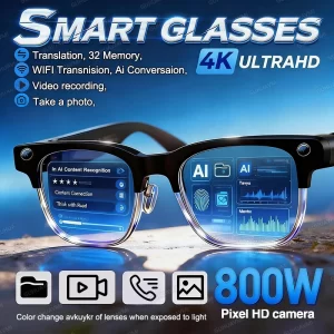 AIGLASSZ Vision V79 – 8MP Camera Smart Sunglasses, AI Photo Recognition & Voice