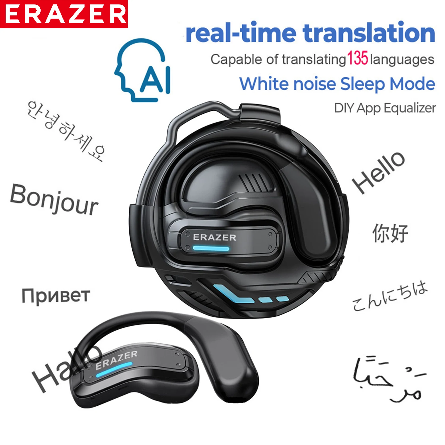 Erazer X8 AI Translator Earbuds – Bluetooth 5.4 Low-Latency Gaming - Image 8