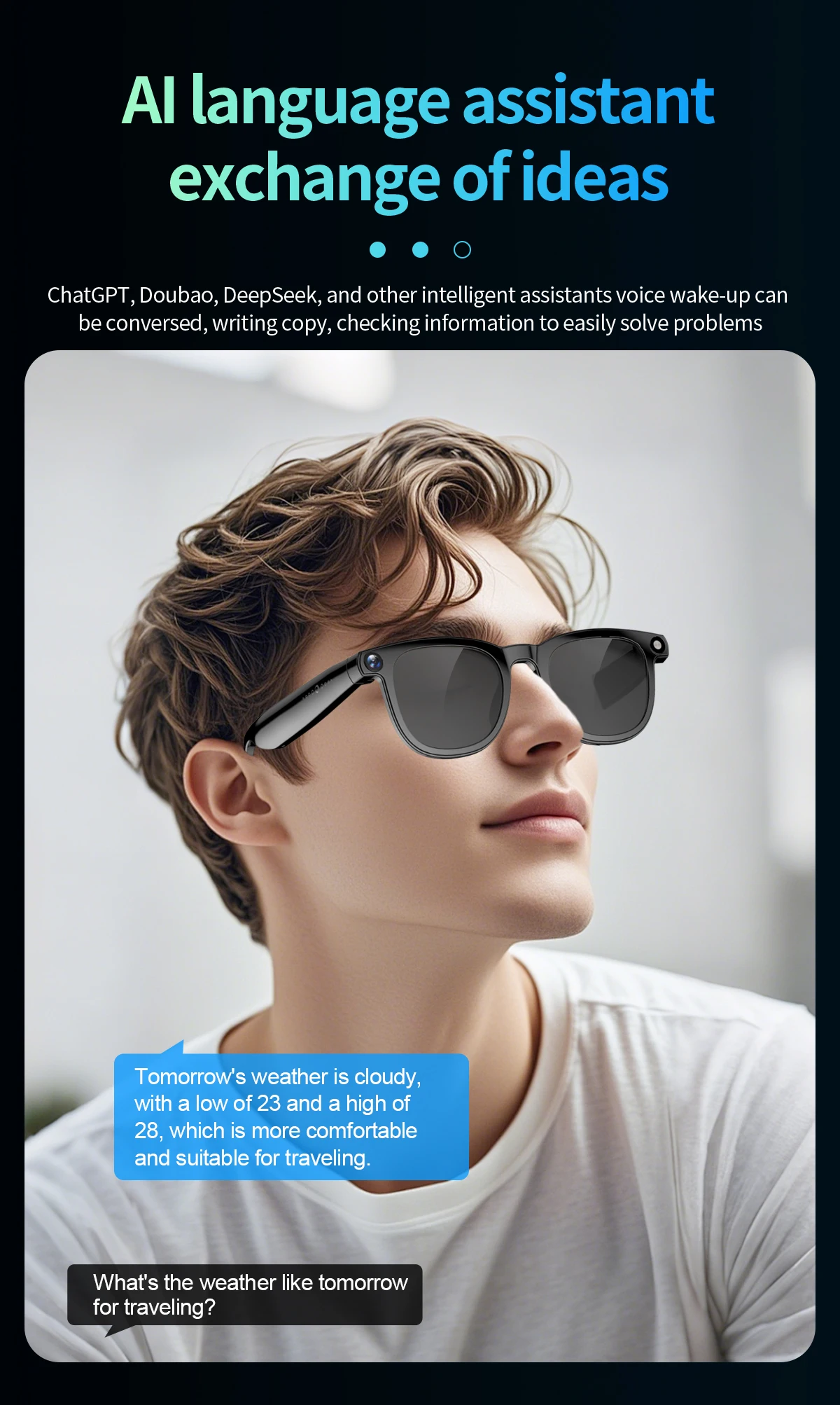 AIGLASSZ Vision V78 – 2-in-1 4K AI Smart Glasses, 8MP Camera, Calls & Translation - Image 6