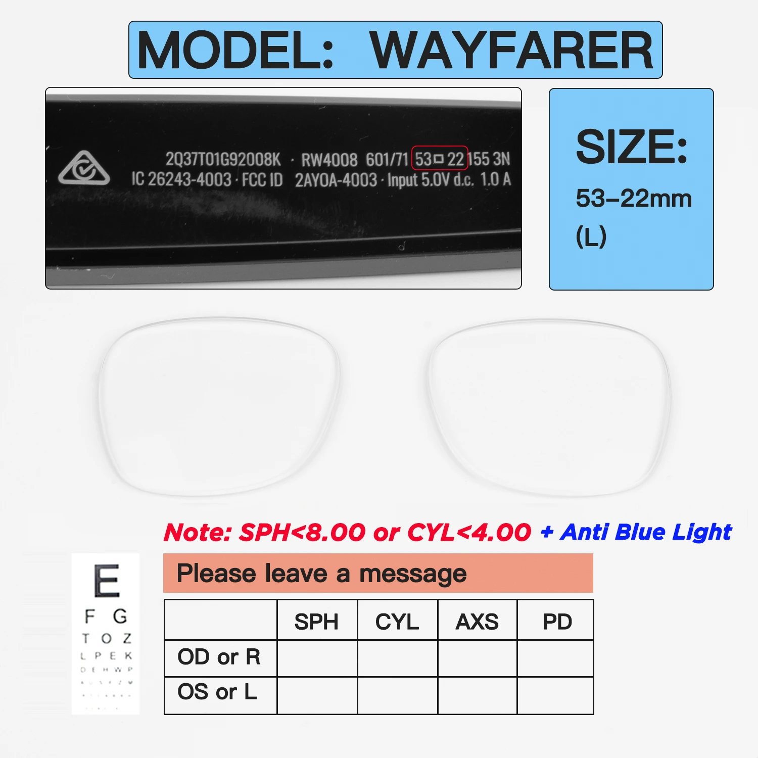 Custom Prescription Lenses for Ray-Ban Meta Wayfarer, Headliner & Skyler - Image 13