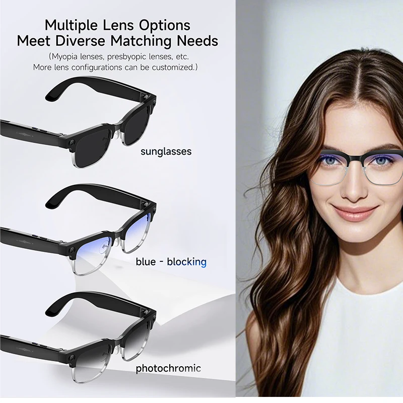 AIGLASSZ Vision V50 – 4K Ultra HD AI Smart Glasses, 8MP Camera, Voice Assistant - Image 2
