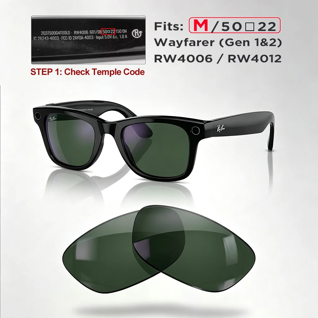 Photochromic Polarized Replacement Lenses for Ray-Ban Meta Wayfarer - Image 17