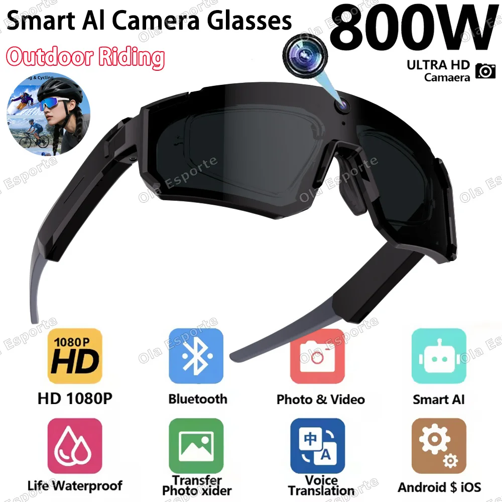 AIGLASSZ Vision V37 – HD Video Action Camera Sunglasses for Cycling & Motorcycling