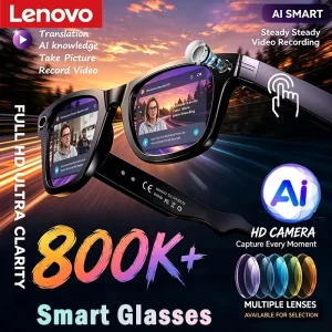 Lenovo 8MP AI Camera Glasses – Photo, Video, Calls & Translation