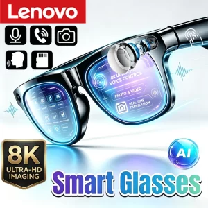 Lenovo 8K AI Smart Glasses – Remote Control, Translator & Touch
