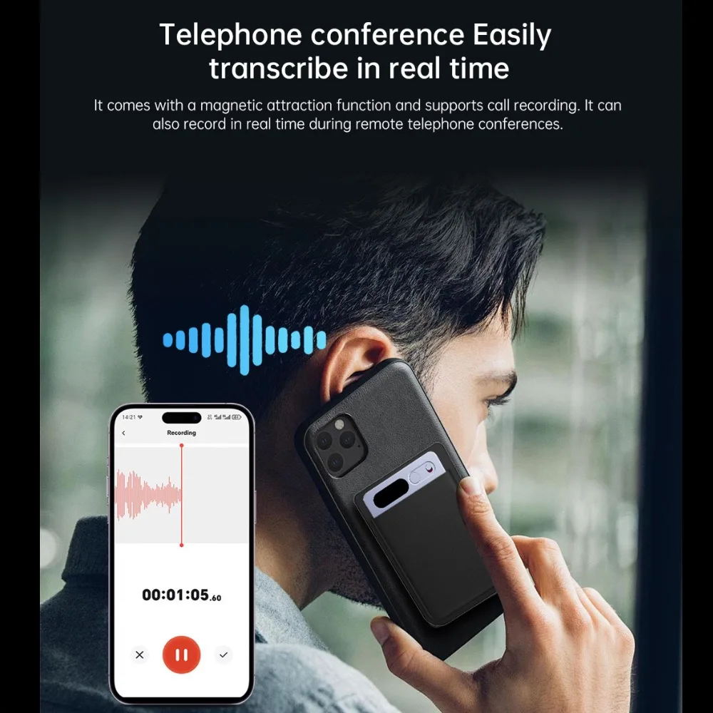 AIGLASSZ Note N09 – AI Note Voice Recorder Case, 64GB, 118 Languages - Image 2
