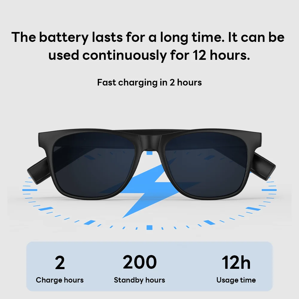 AIGLASSZ Tone T01 – Bluetooth Audio Sunglasses, Polarized UV Lenses, Calls & Music - Image 6