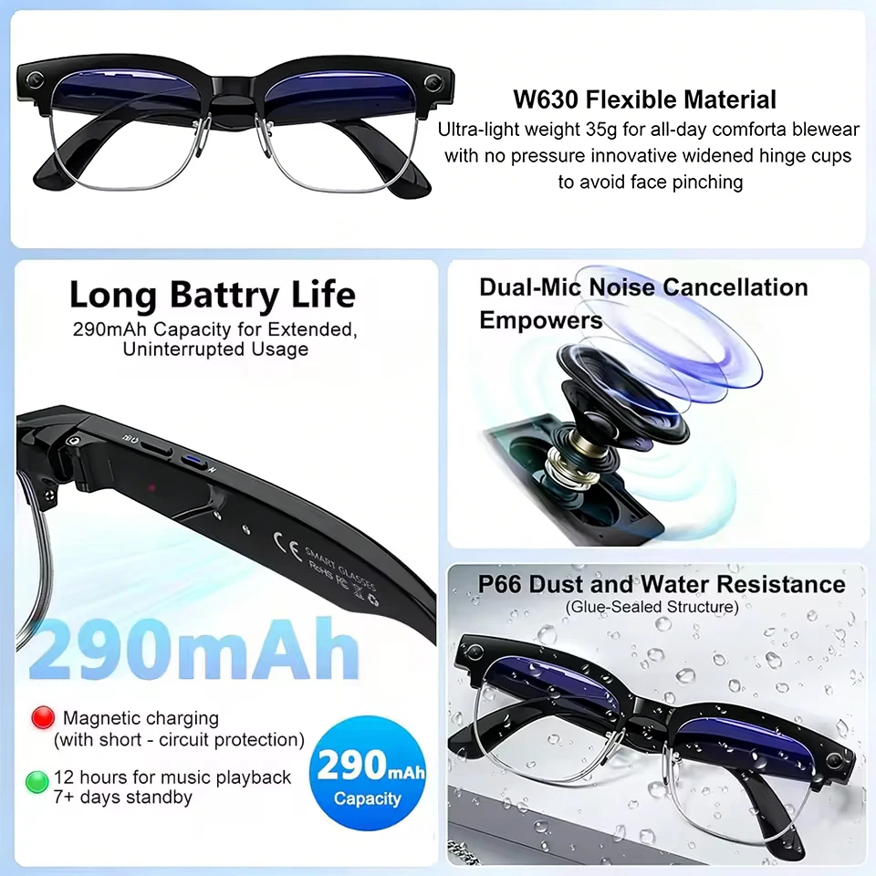 AIGLASSZ Vision V79 – 8MP Camera Smart Sunglasses, AI Photo Recognition & Voice - Image 3