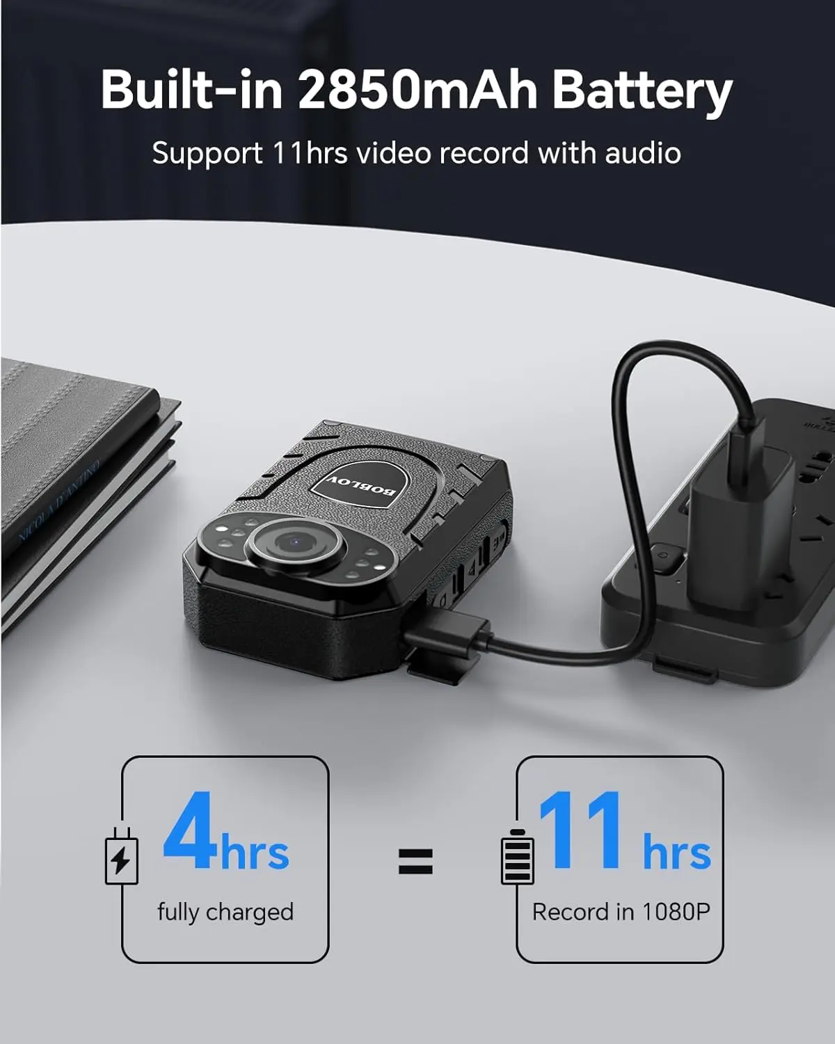Boblov KJ21 1296P Body Camera – 10-Hour Recording, Night Vision - Image 4