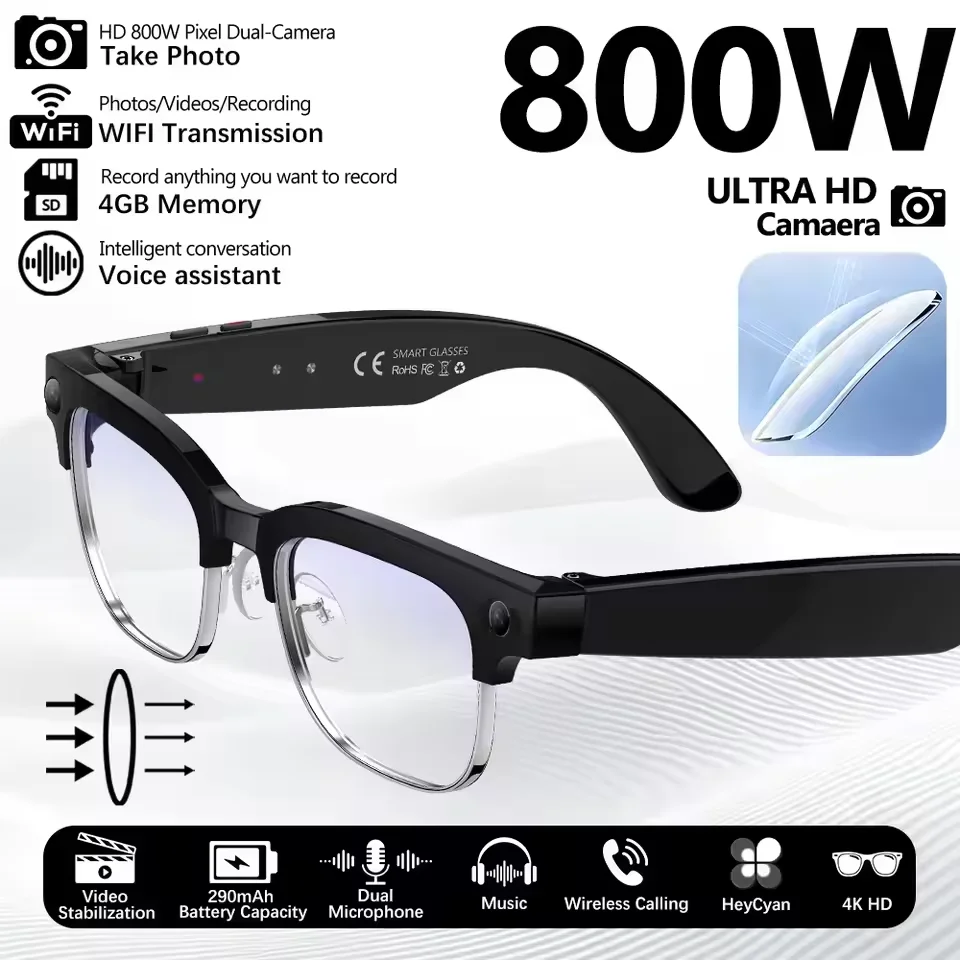 AIGLASSZ Vision V75 – AI Smart Glasses with 8MP Camera & HD Video - Image 10