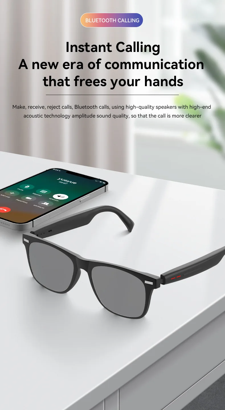 Lenovo AI Smart Sunglasses – 4K Video, Remote Photo, Music & Translator - Image 2