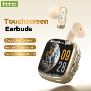 HTC NE72 TWS Open-Ear AI Translator Earbuds – 135+ Languages, Bluetooth 6.0