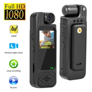 AIGLASSZ Trek TK09 – 1080P Mini Body Camera, Infrared Night Vision, 1.3" Screen