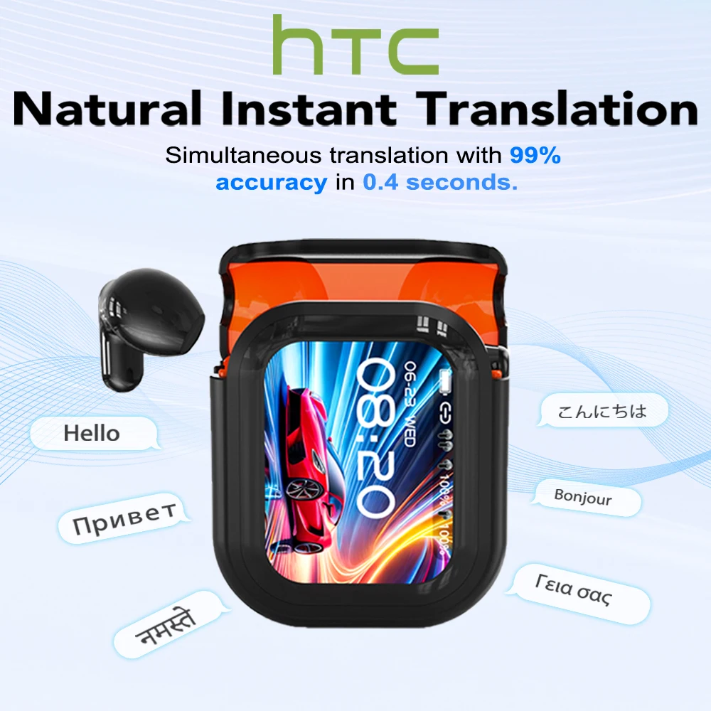 HTC NE20 Bluetooth 6.0 Translation Earbuds – IPX4 Waterproof