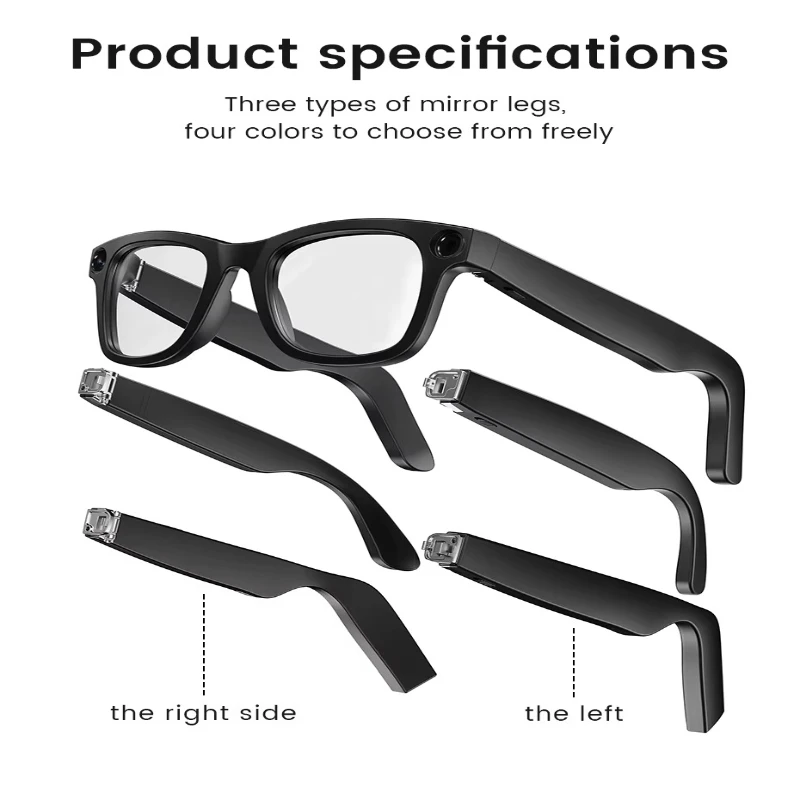 E02 AI Smart Glasses – 8MP Camera, Wi-Fi Transfer & Gesture Control - Image 4