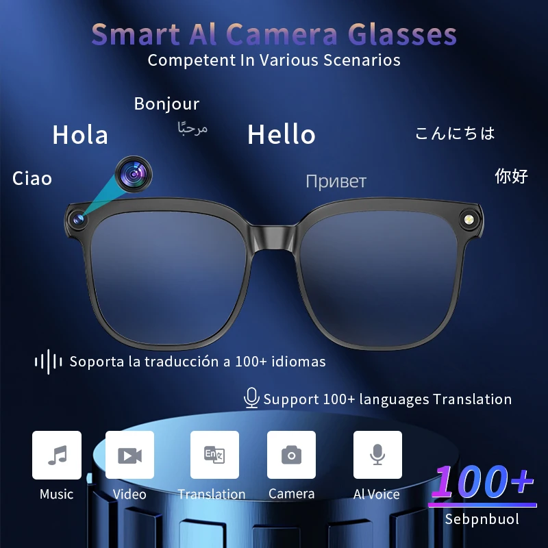 Peje AI Smart Glasses – 1080P Camera, ChatGPT Assistant & Translation - Image 9