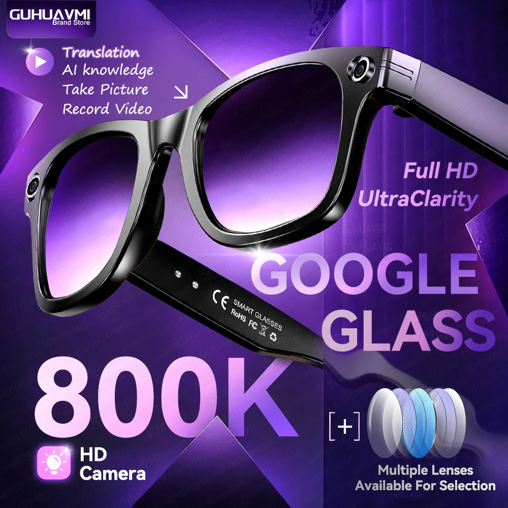 AIGLASSZ Vision V34 – 8MP AI Smart Sunglasses, 100+ Language Translation, Calls
