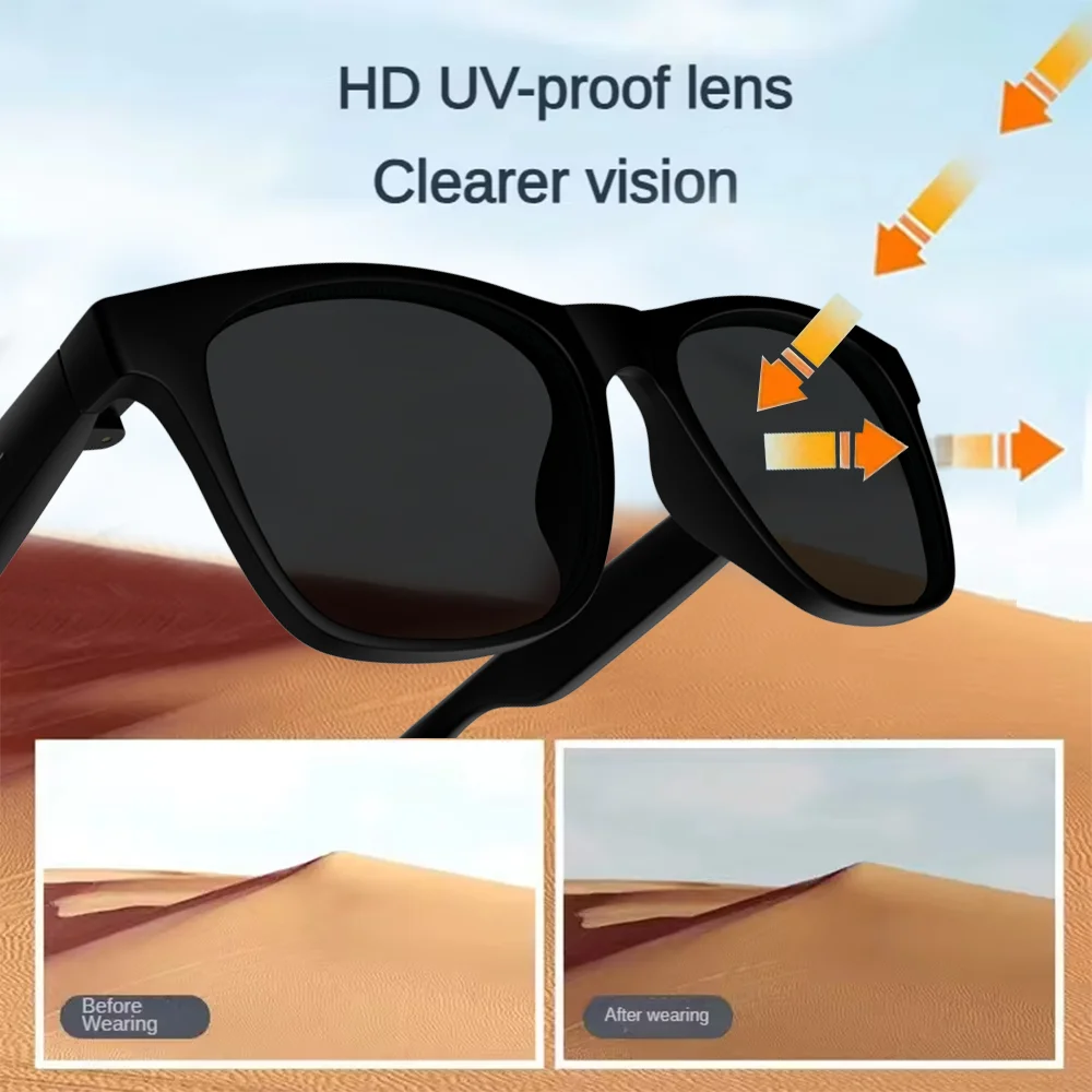 Laxasfit Bluetooth Audio Sunglasses – Polarized UV Lenses, Calls & Music - Image 2