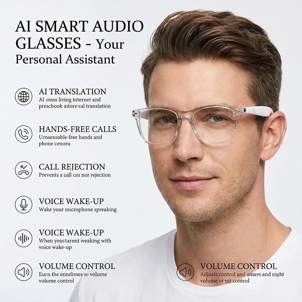 Senbono AI Translation Audio Sunglasses – 100+ Languages, Calls & Music - Image 5