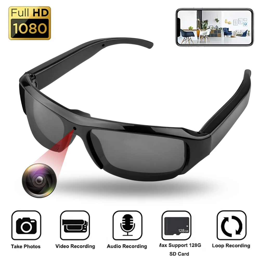 AIGLASSZ Vision V32 – 1080P Mini Camera Sunglasses, Wearable Sports Video Recorder