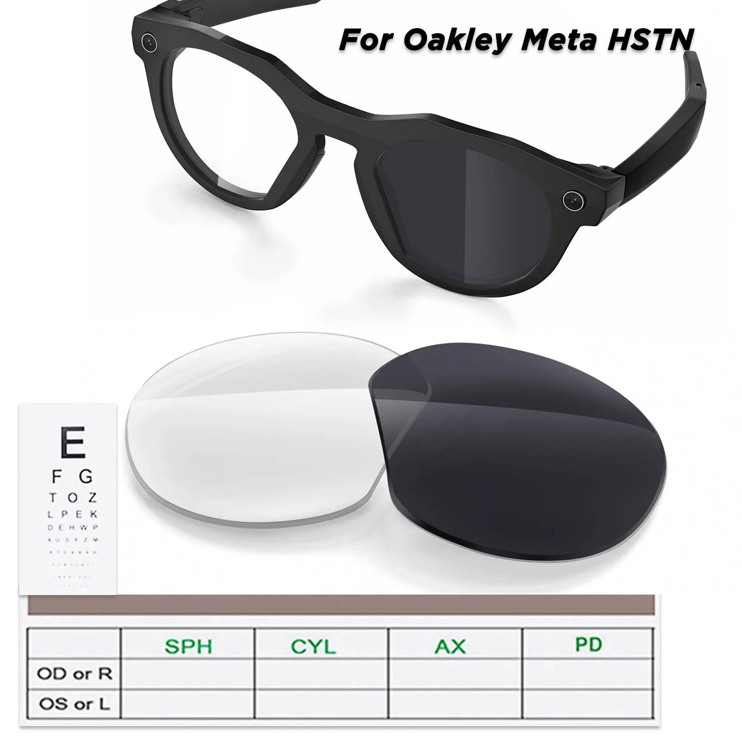 Custom Prescription Replacement Lenses for Oakley Meta HSTN OW8002