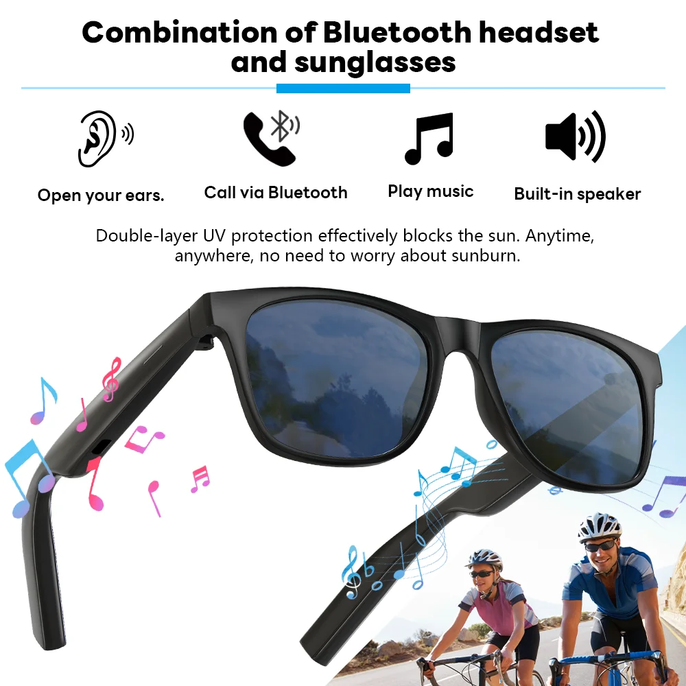 AIGLASSZ Tone T01 – Bluetooth Audio Sunglasses, Polarized UV Lenses, Calls & Music - Image 4