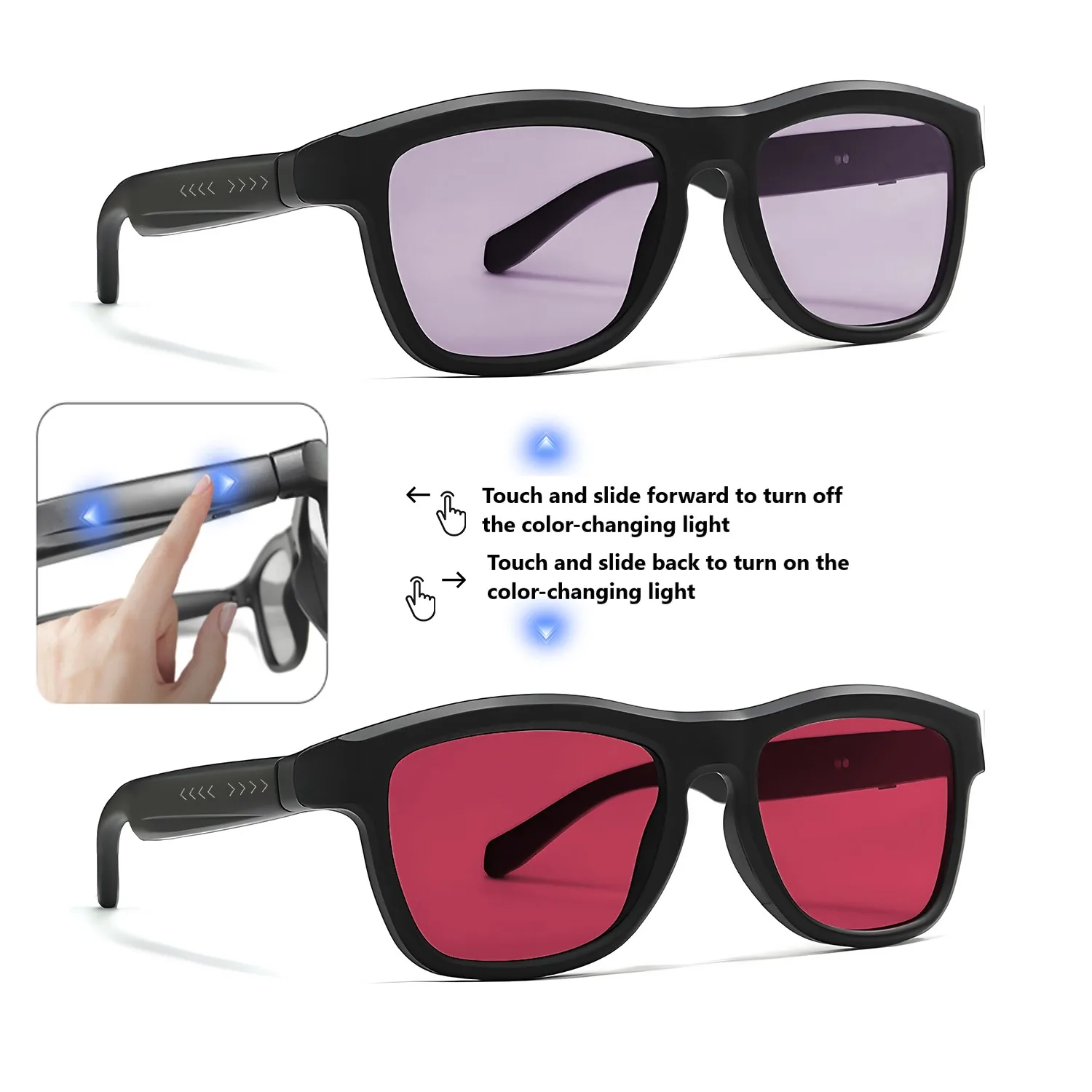 G09 Electrochromic AI Sunglasses – Swipe-to-Tint Polarized Lenses - Image 4