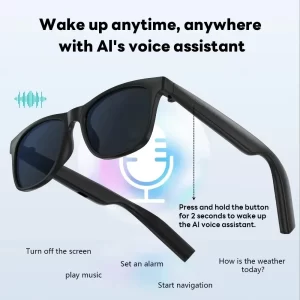 Lenovo Audio Sunglasses with Phone Camera Remote – Touch Control, Translator & Music