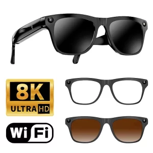 AIGLASSZ Vision V07 – 8MP AI Camera Glasses, Photo, Video, Calls & Translation