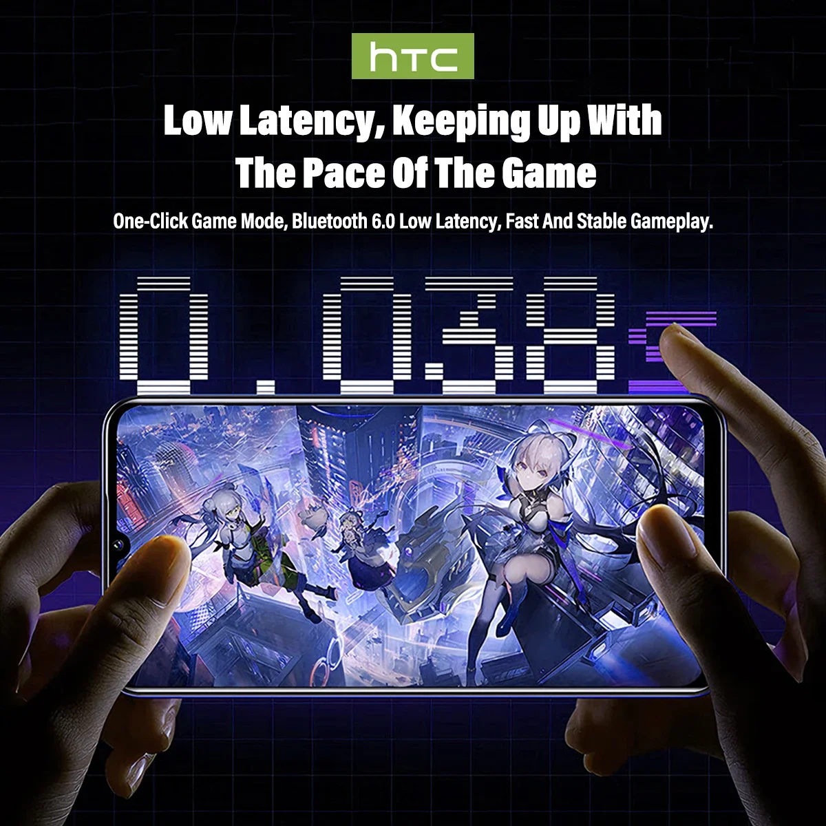 HTC NE70 Bluetooth 6.0 Earbuds – Touchscreen Case & AI Translator - Image 3