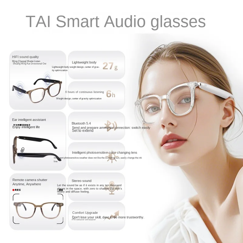 AIGLASSZ Vision V51 – AI Translation Audio Glasses, Photochromic Lenses for Cycling - Image 2