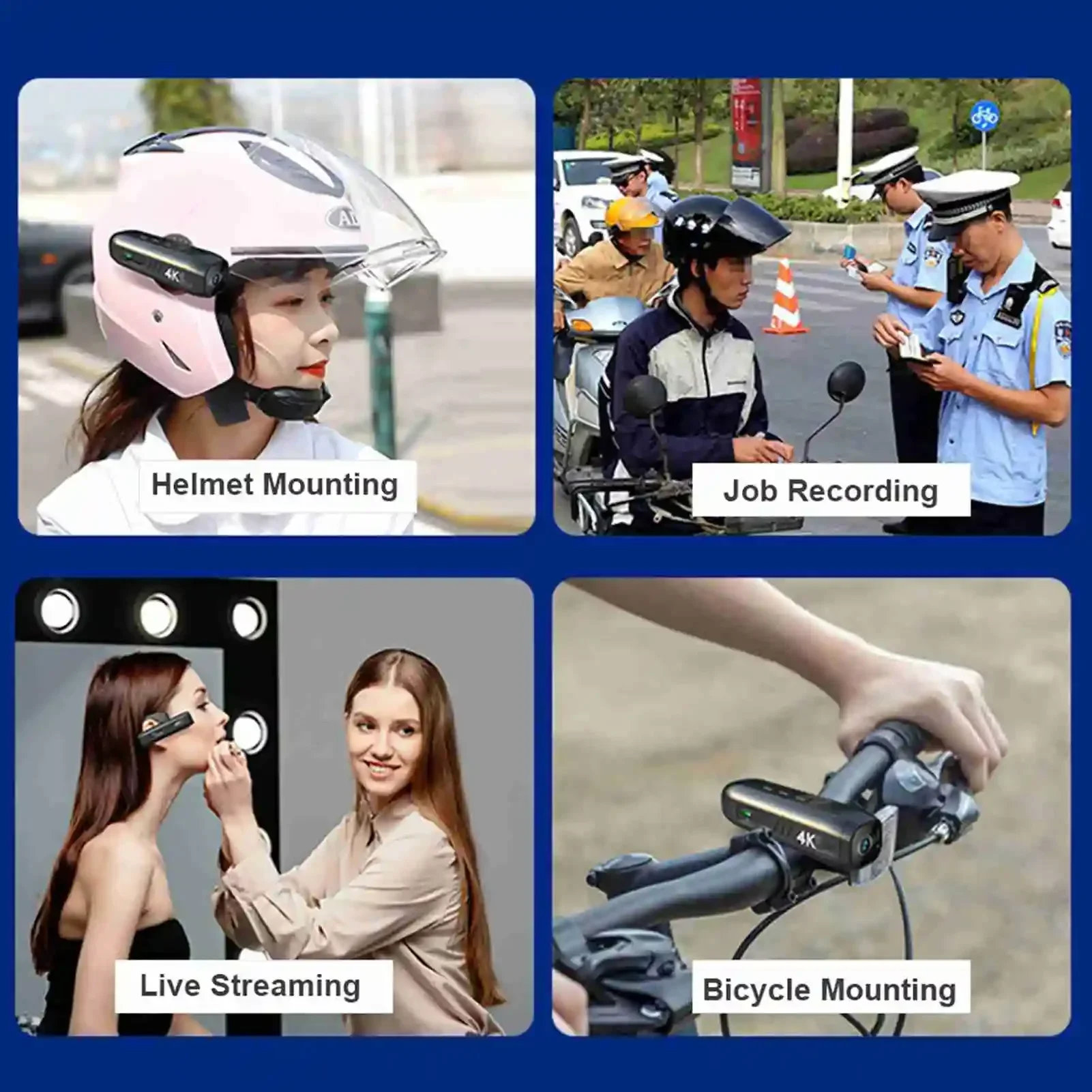 AIGLASSZ Trek Helm TH04 – 4K Head-Mounted Wearable Camera, 120° Wide Angle, App - Image 3