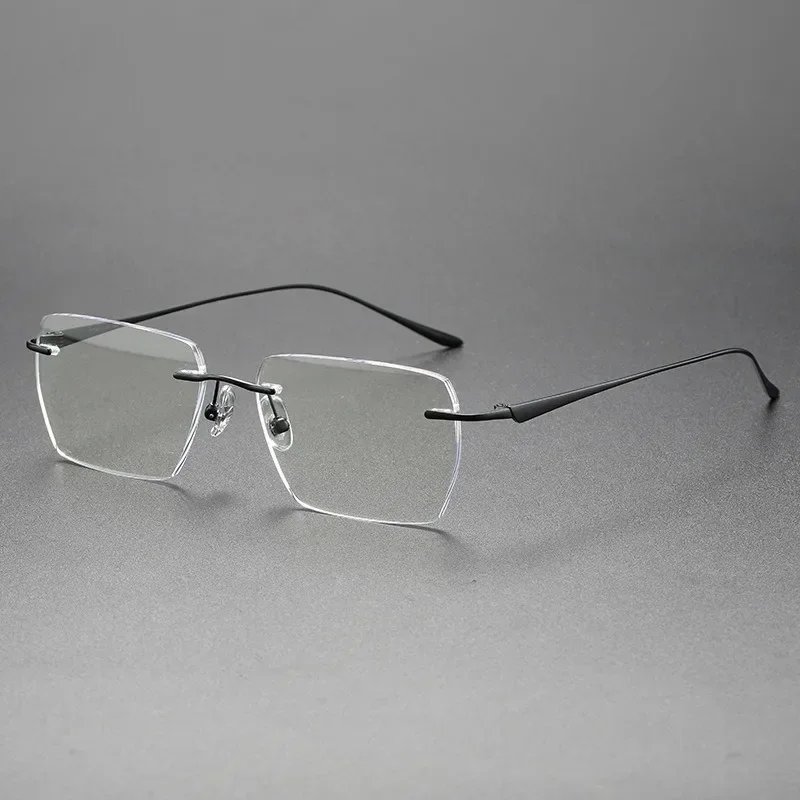KJDCHD Rimless Titanium Prescription Glasses – Photochromic Lenses - Image 9
