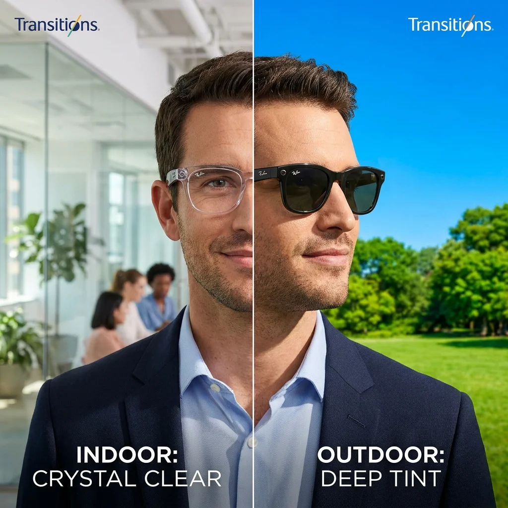 Photochromic Polarized Replacement Lenses for Ray-Ban Meta Wayfarer - Image 3