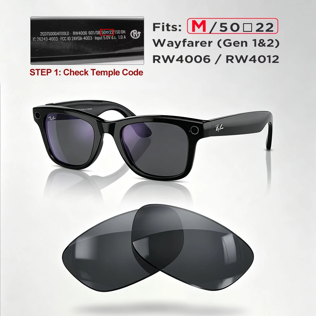 Photochromic Polarized Replacement Lenses for Ray-Ban Meta Wayfarer - Image 20