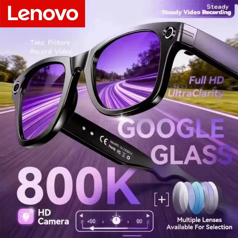 Lenovo AI Smart Glasses – 8MP Camera, Translation & Meeting Notes