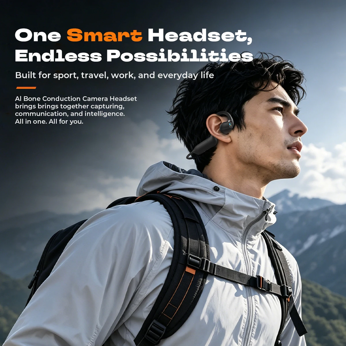 E12 Bone-Conduction Camera Earphones – 8MP, AI Assistant & Translation - Image 5