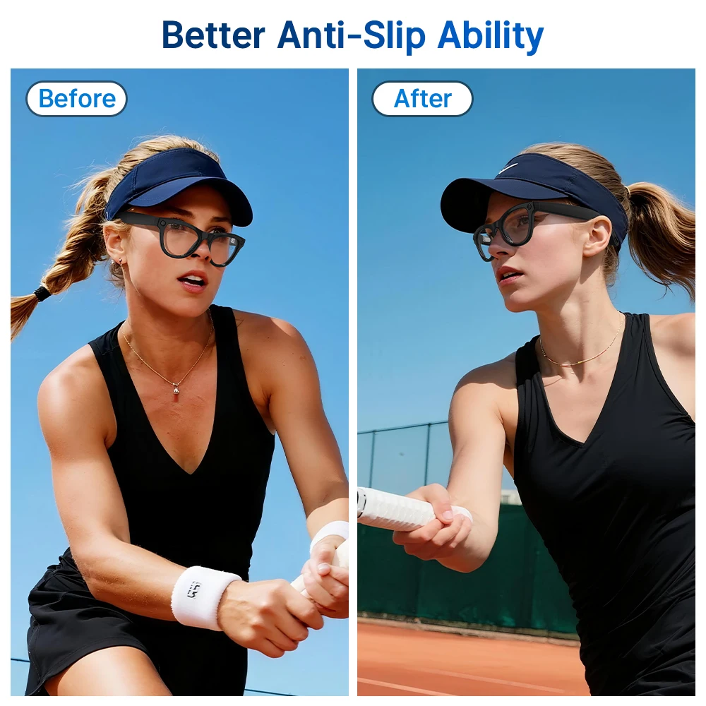 Hibloks Non-Slip Silicone Temple Covers for Ray-Ban Meta Gen 1 & 2 - Image 4