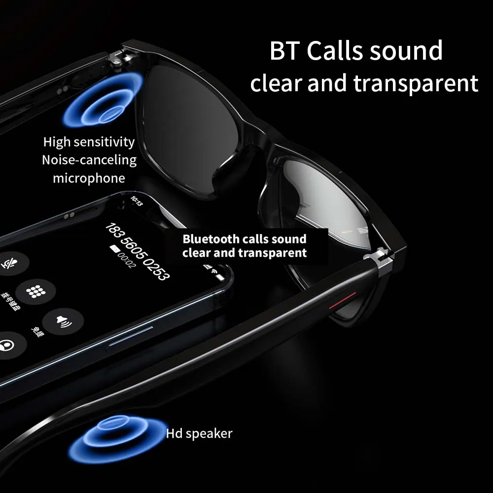 Senbono E13 Audio Smart Glasses – Blue-Light & Polarized Lenses - Image 5