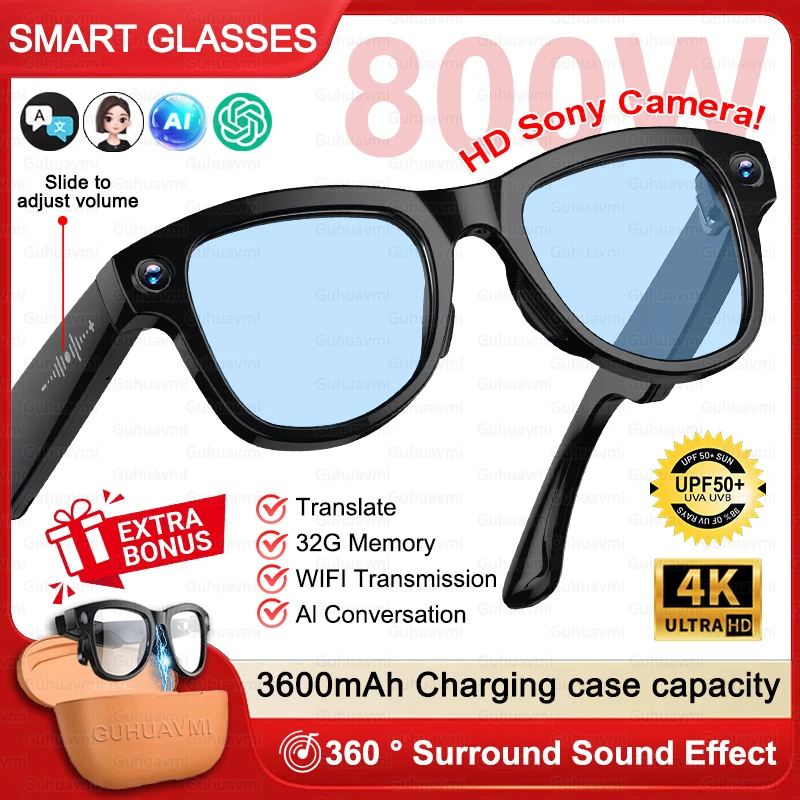 M02 Ultra AI Smart Sunglasses – 1080P Camera, ChatGPT & 3600mAh Case - Image 8